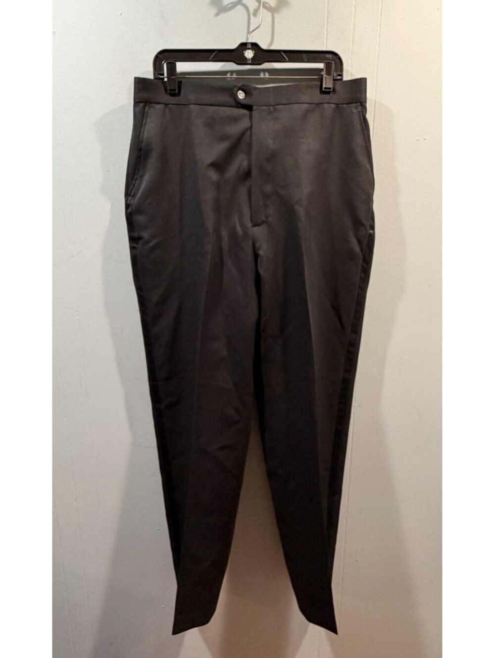 Womens Unbranded Black Pant Uniform With A Black Stripped Size 32x31.5